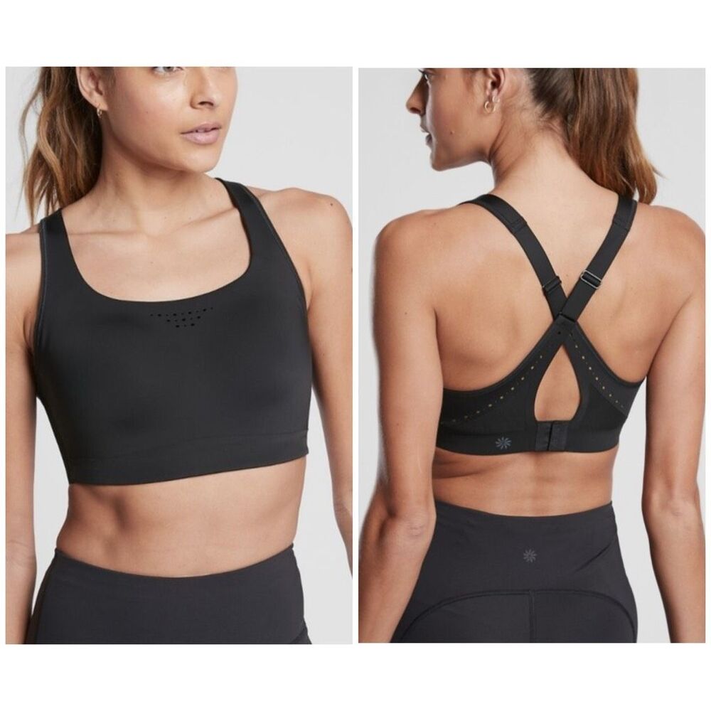 Athleta 36D Sports Bra Phenomena Black High Impact